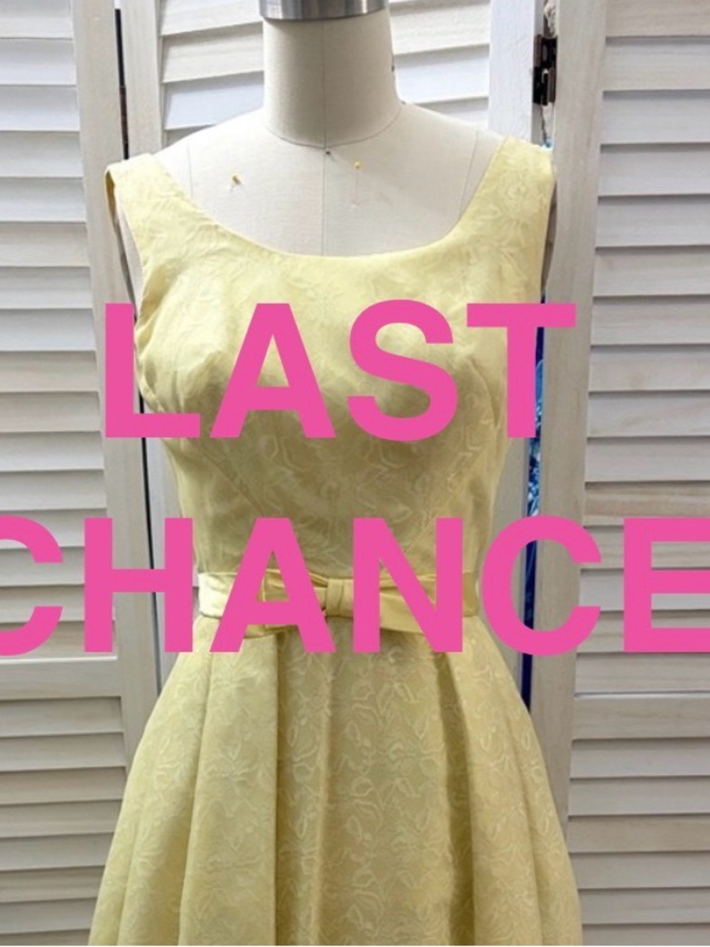 CLOSING SHOP 1960s Formal Gown in Butter Yellow